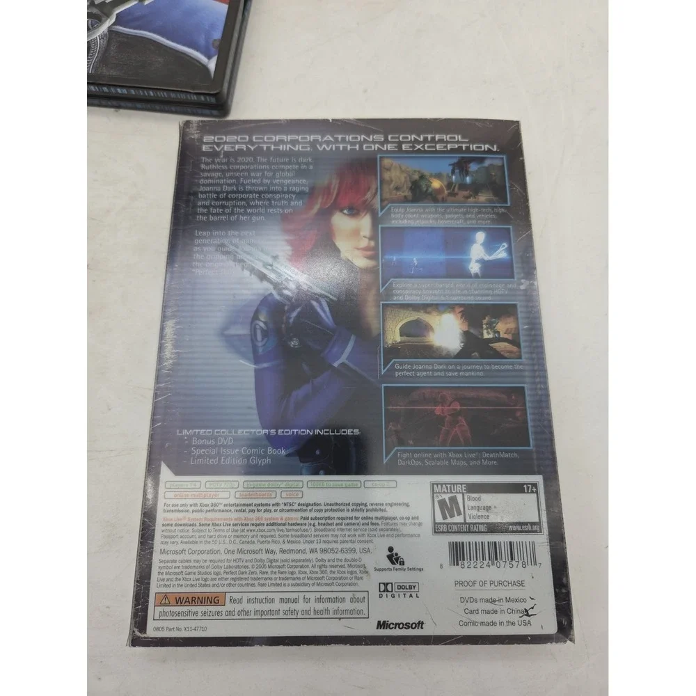 Perfect Dark Zero --Limited Collector's Edition Xbox 360 CIB Tested Working